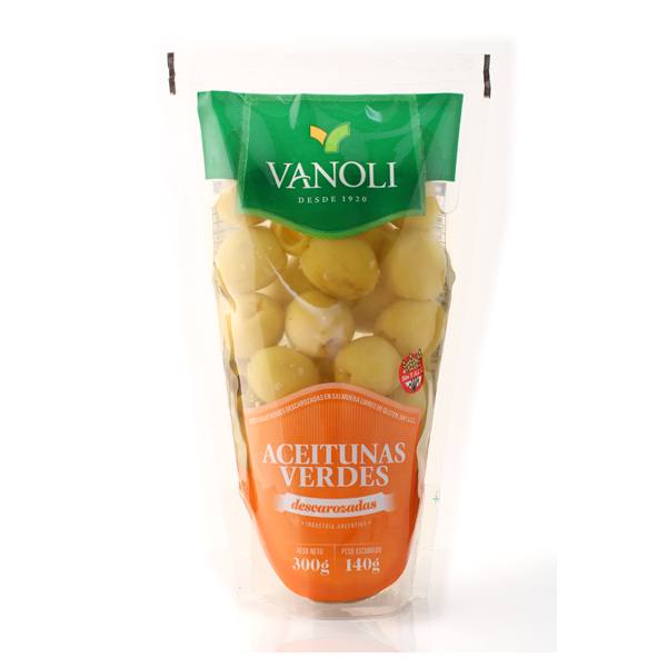 Aceituna Verde Descarozada Doy Pack Nucete 300 Grs