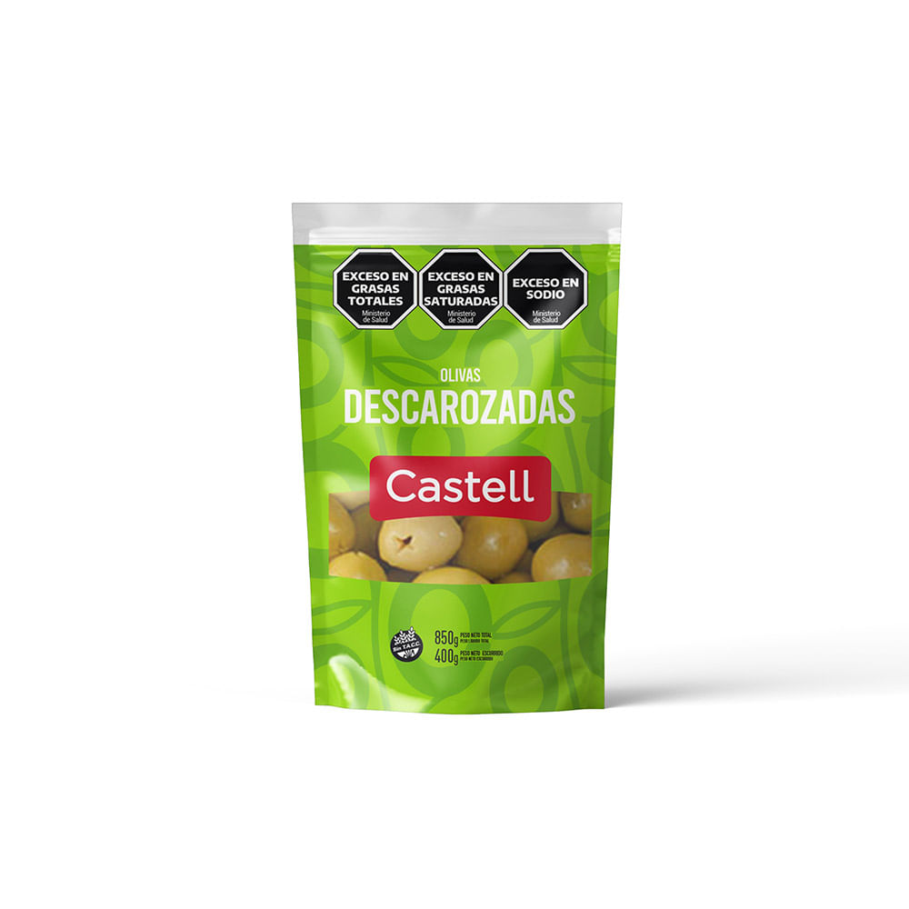Aceituna Verde Descarozada Pet Castell 800 Grs