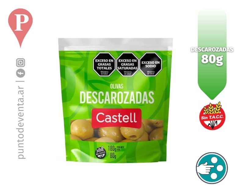 Aceituna Verde en Rodajas DP Castell 80 Grs