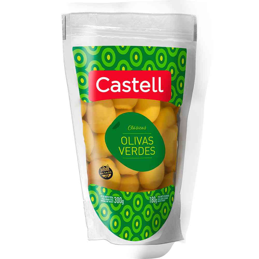 Aceitunas Verdes Rellenas DP Castell 180 Grs