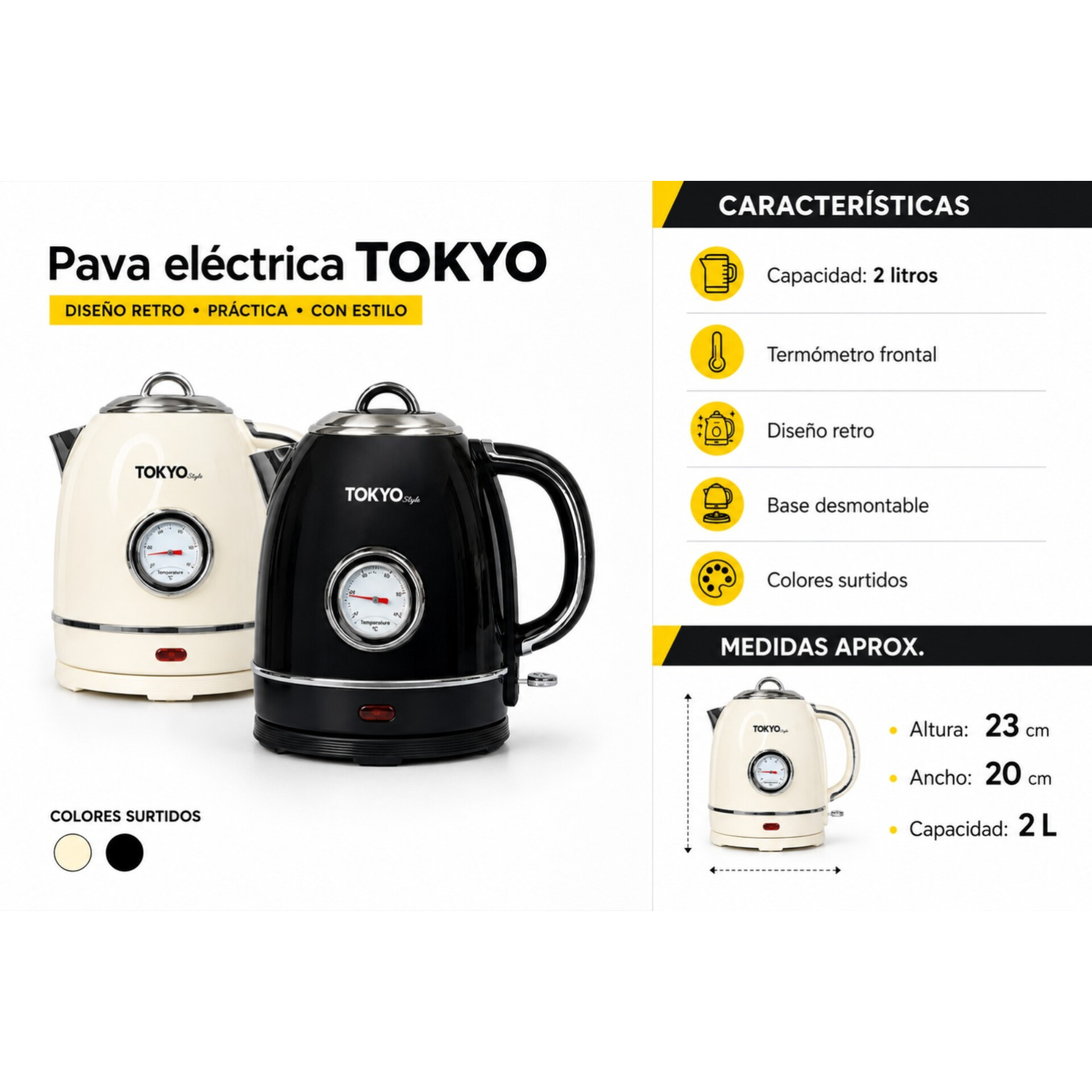 PAVA ELECTRICA C/TERMOMETRO TOKYO