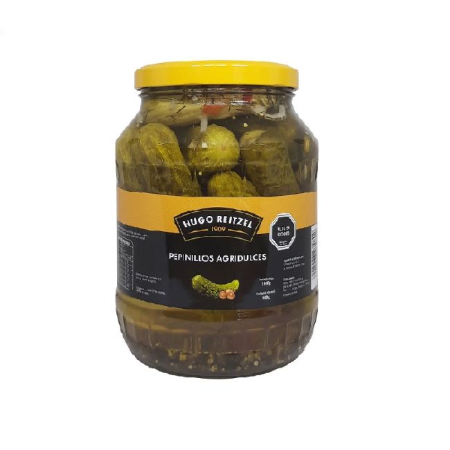 Pepinillos Enteros Agridulces Reitzel 600 Grs
