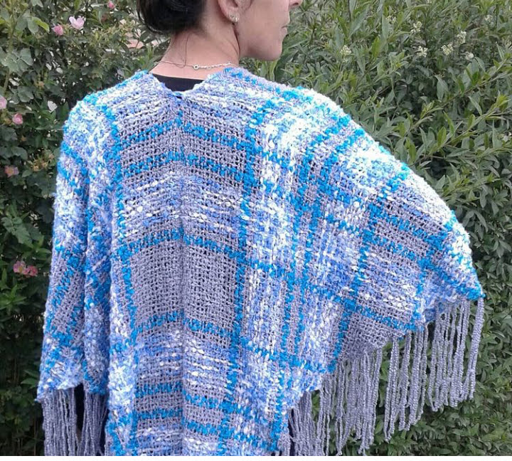 Poncho Urbano (tejido telar) lana Rusticano