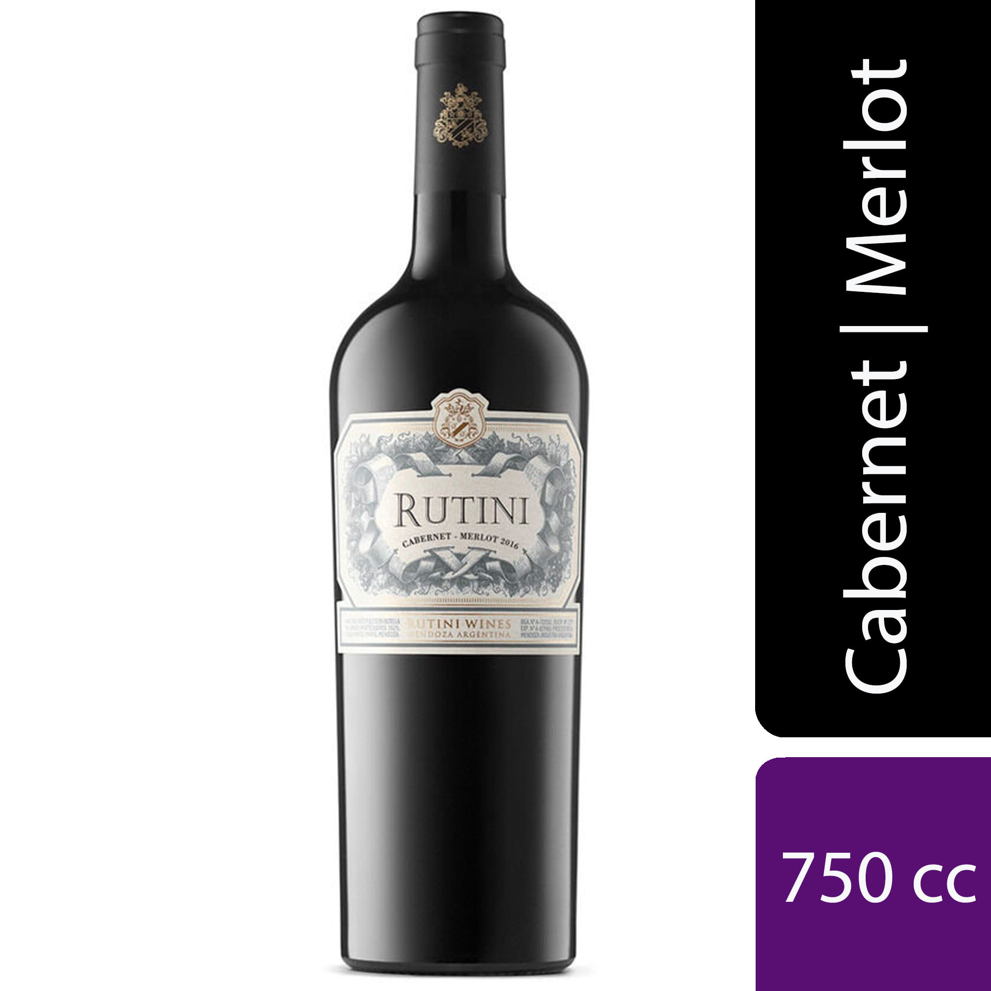 Vino Cabernet Merlot Rutini 750 cc